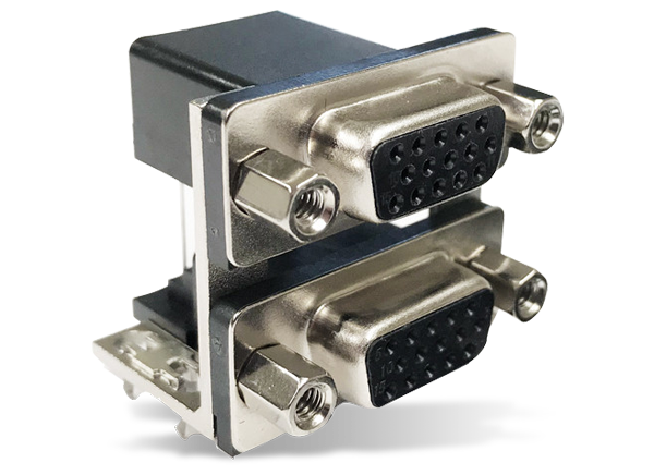 Dual-Port Stacked D-Sub Connectors - NorComp | Mouser Dual-Port Stacked D-Sub Connectors - NorComp | Mouser