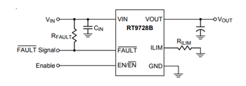 Application Circuit Diagram - Richtek RT9728x 120mΩ, 1.3A Power Switches