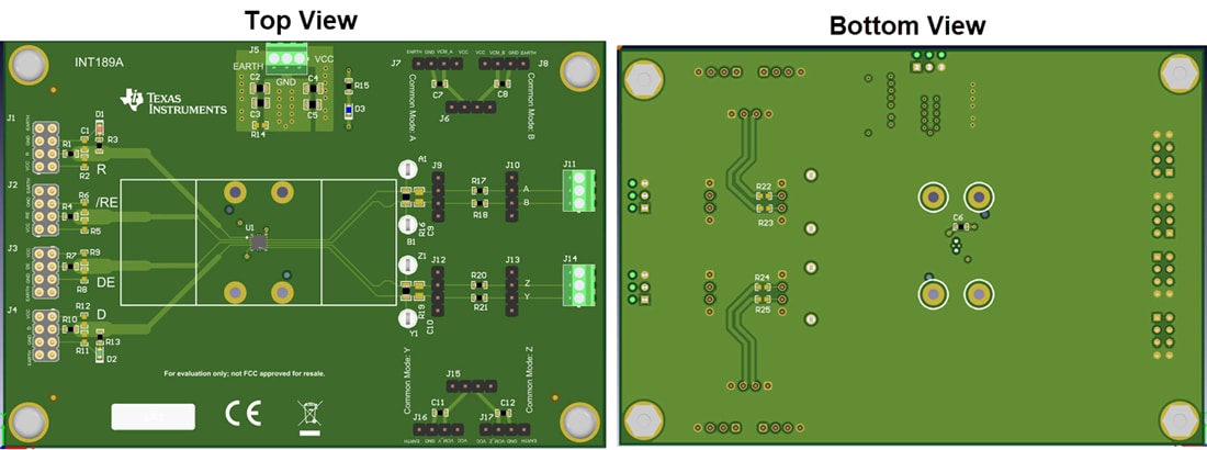 Mechanical Drawing - Texas Instruments RS485FLDPLXDRCEVM Transceiver Evaluation Module