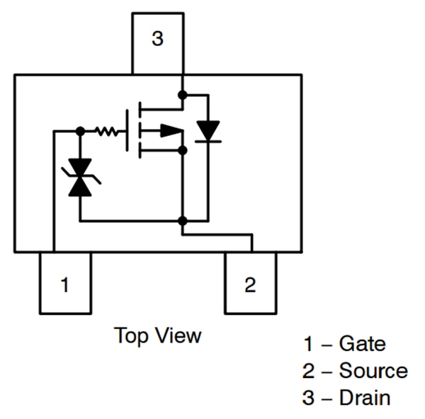 Schematic - onsemi NTK3139P P-Channel Single Power MOSFET
