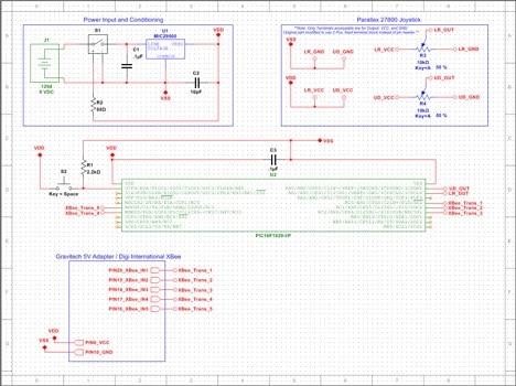 Schematic for the wireless controller.