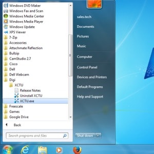 Launching the XCTU software.