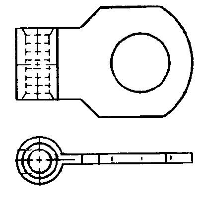 MOLEX 19041-0001 FLAG//RING KRIMPTITE 5 pieces A-142-06