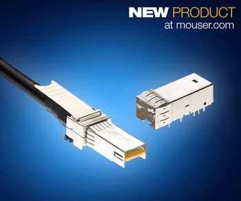Mouser Now Stocking TE Connectivity's Space-Saving Micro SFP+ Connector and Cable Assemblies